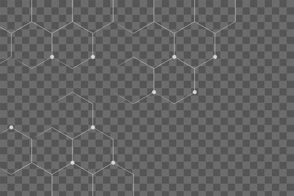 Gray hexagon patterned background layer