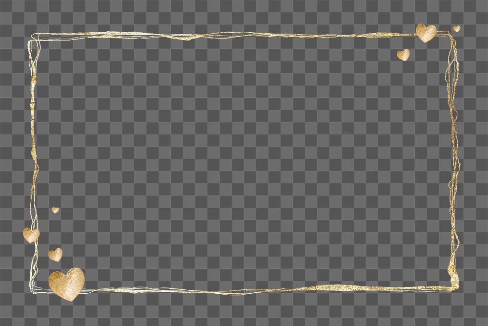 Png gold frame abstract background