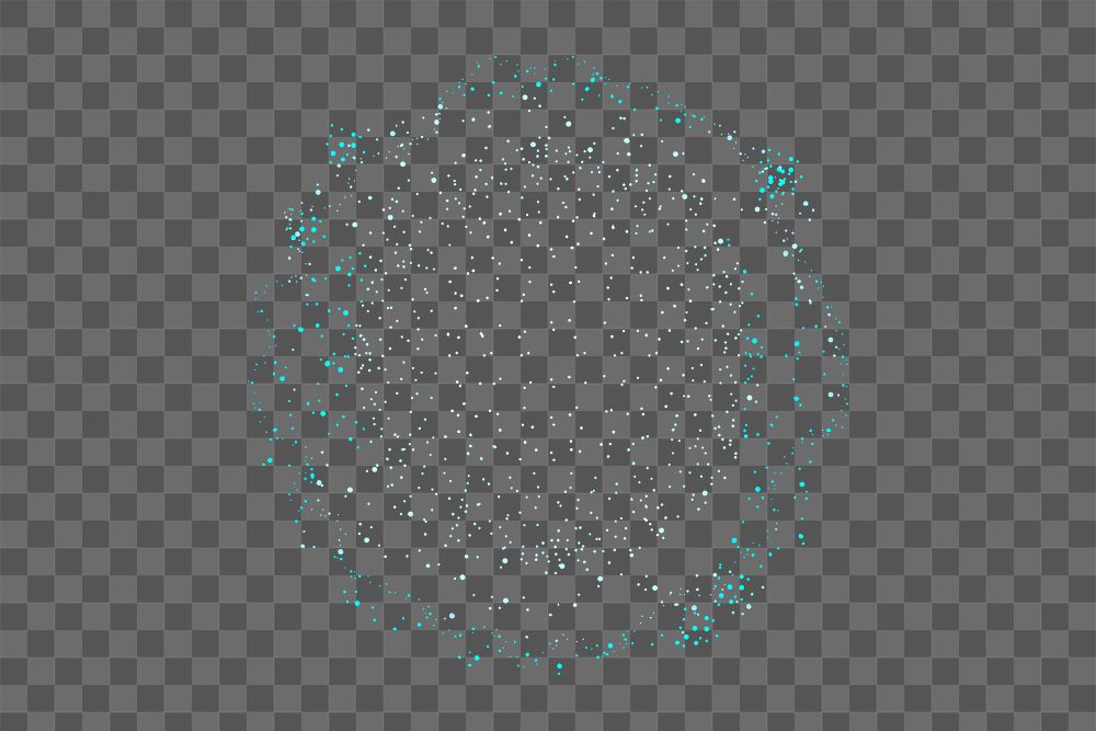 Particle round dots png futuristic technology 