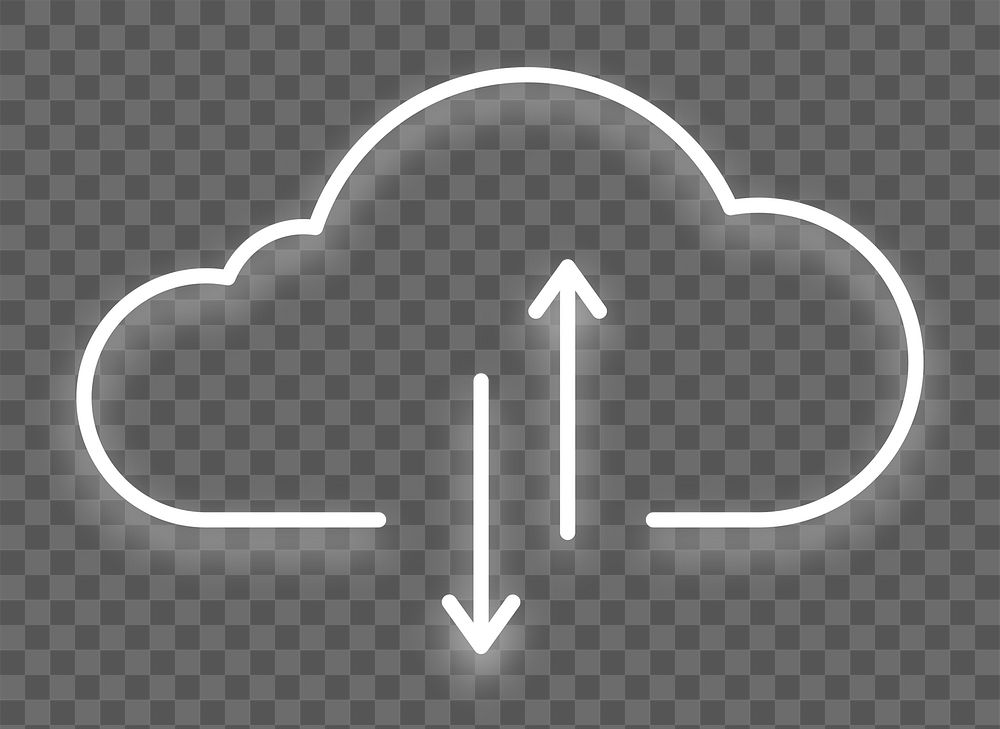 Minimal cloud system icon png design element