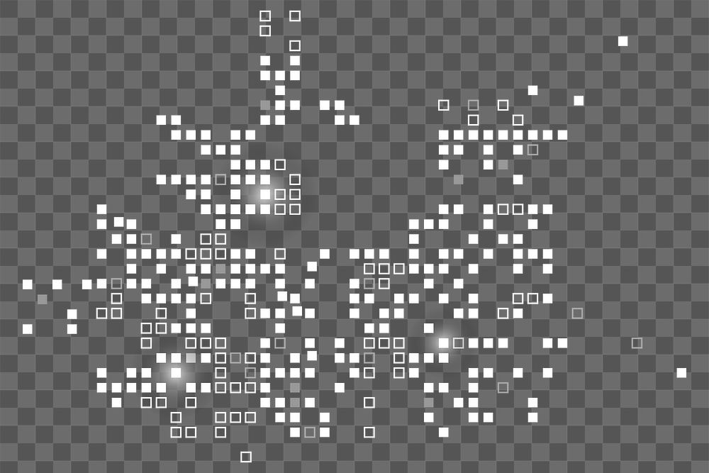 White pixel pattern png transparent background