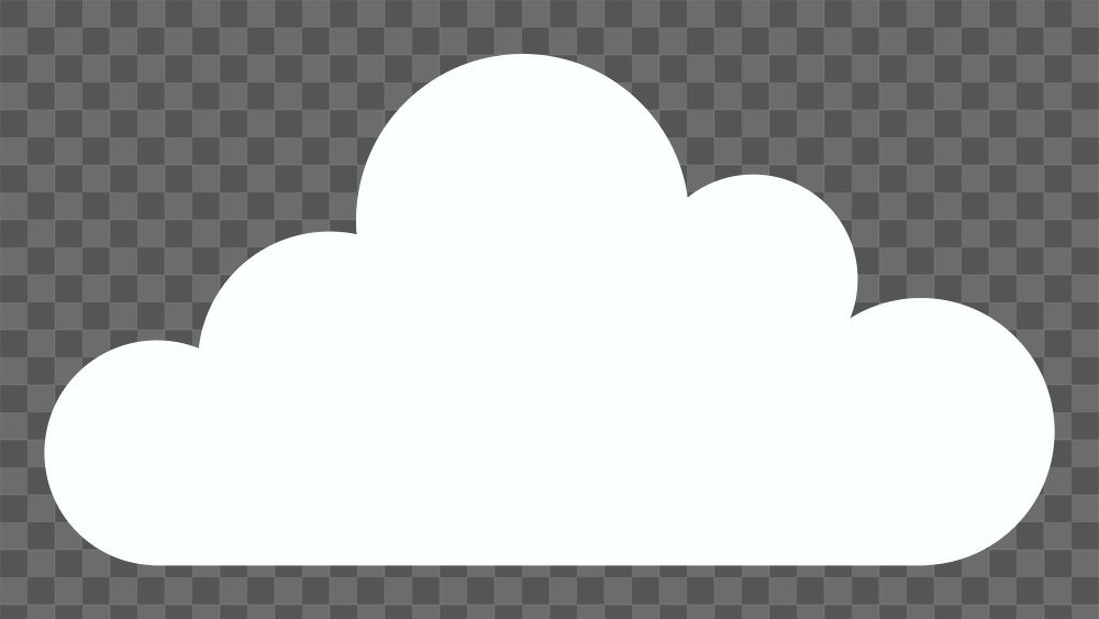 Paper cloud png flat sticker collage, transparent clipart