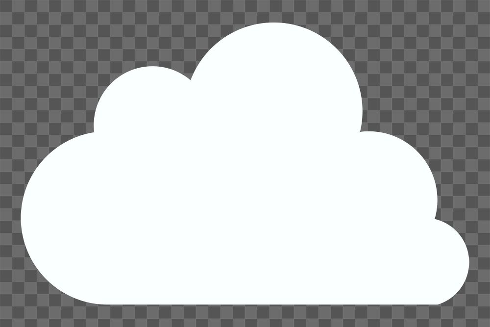 Cloud png flat sticker collage, transparent clipart