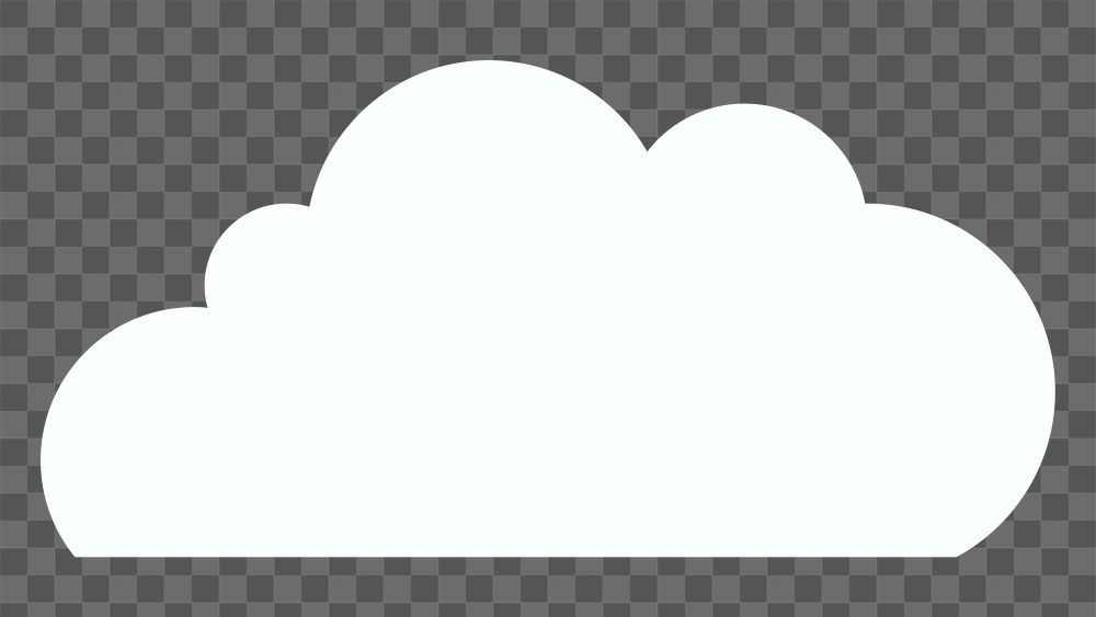 Cloud png flat sticker collage, transparent clipart