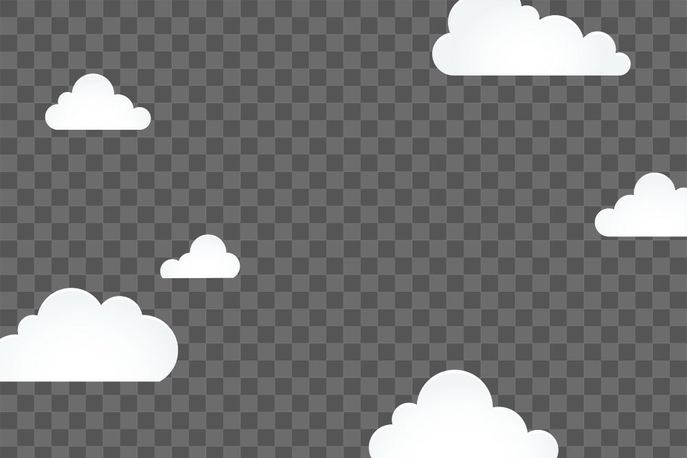 Clouds png transparent background, 3d collage sticker