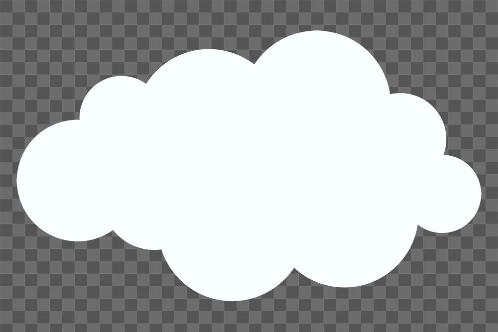 Cloud png flat sticker collage, transparent clipart