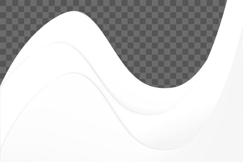 Png white wave border abstract design