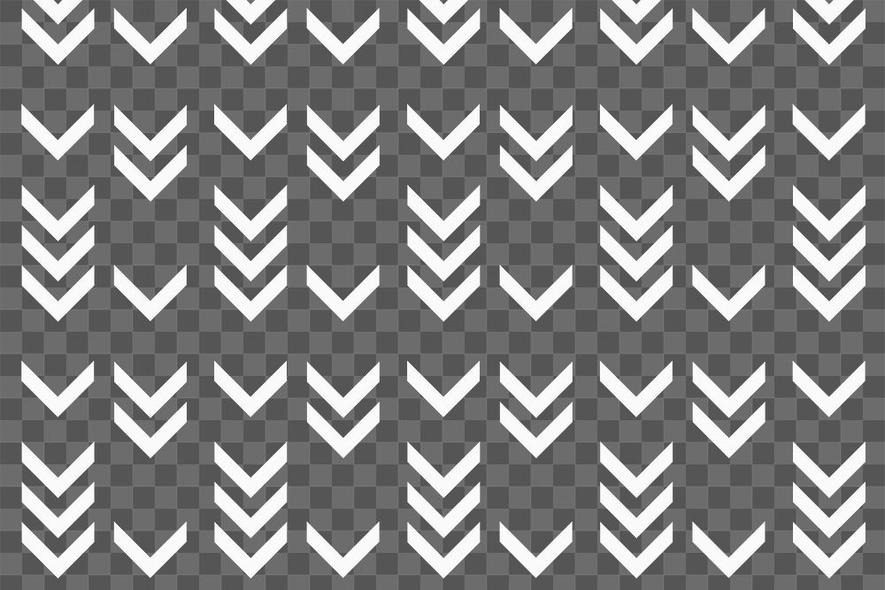 Arrow pattern background png transparent, white zigzag, simple design