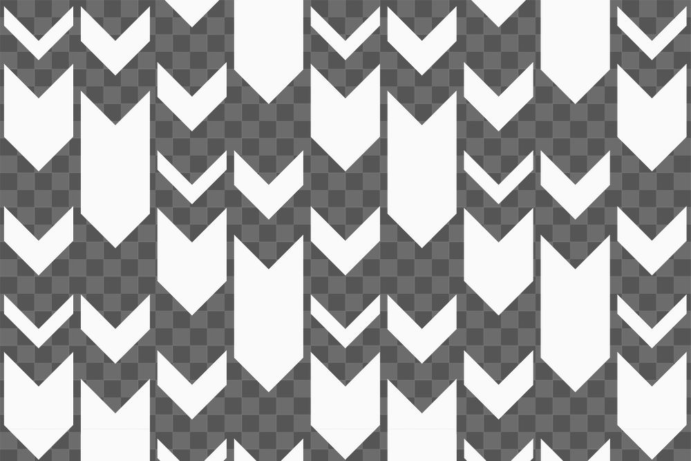 Abstract png transparent background, white zigzag pattern in simple design