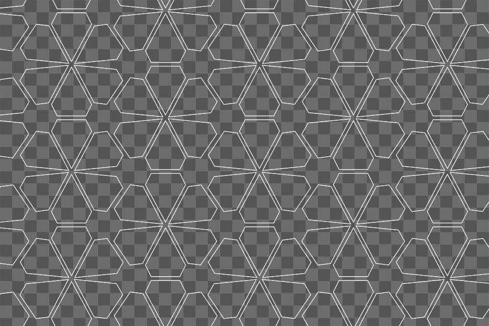 Flower pattern background png transparent, abstract geometric design