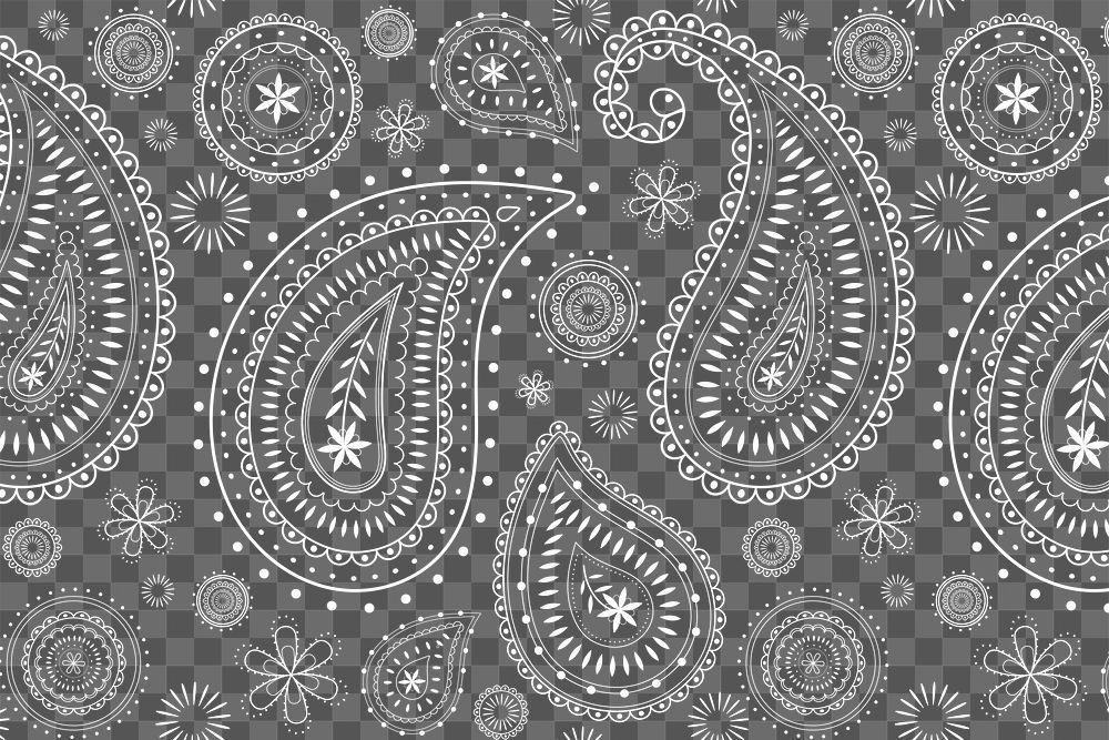 Paisley bandana background png, abstract pattern, transparent design