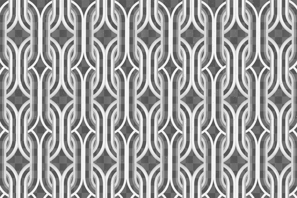 Geometric png pattern, repetitive interlaced chain design 