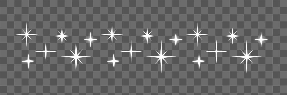 Sparkling star png border, festive glittering pattern sticker