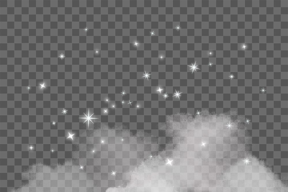 Stars overlay png, festive glittering designs on transparent background