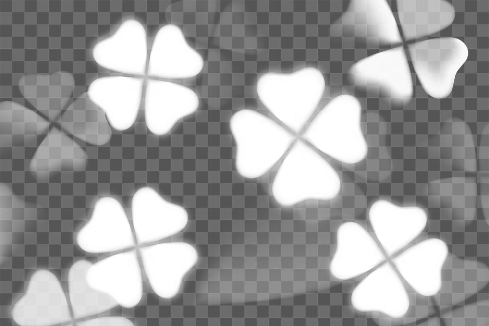 White clover bokeh png transparent pattern design