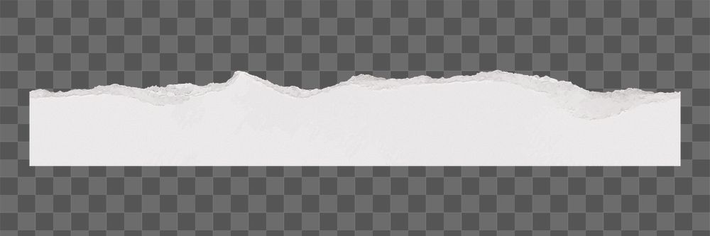 Torn paper png border clipart, white textured border design on transparent background