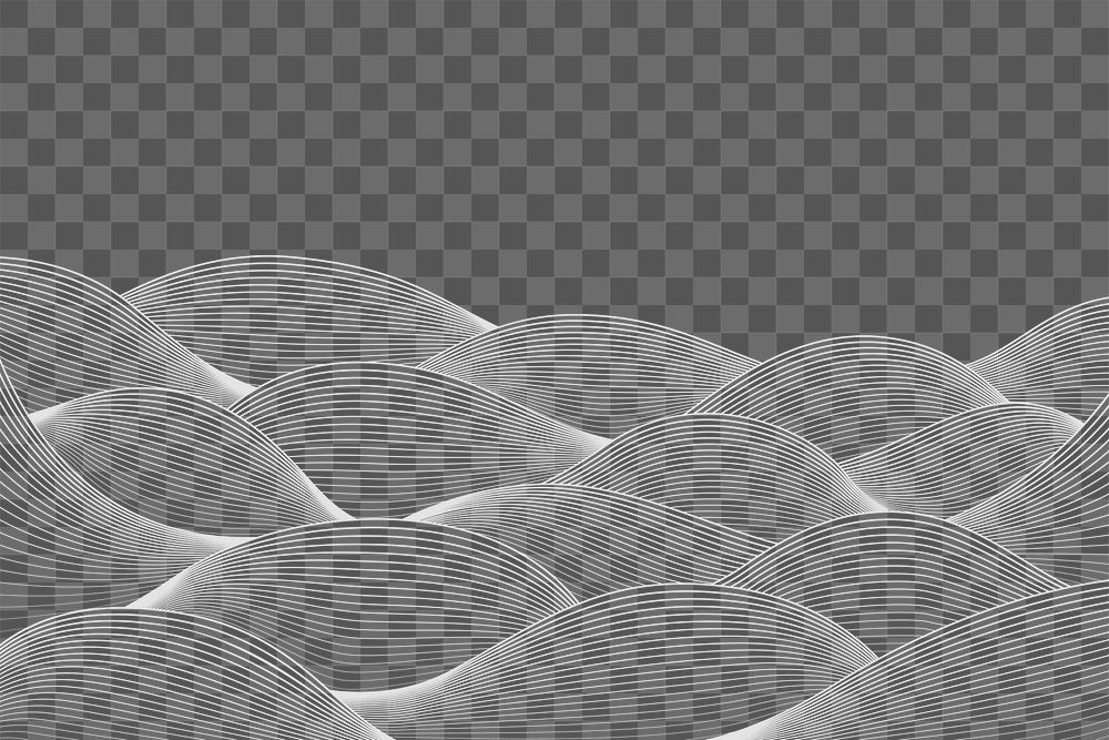 Geometric ocean wave png background design