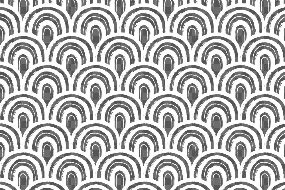 Cute wave pattern png background transparent drawing design Japanese style