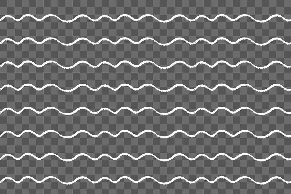 Waves doodle png transparent background design