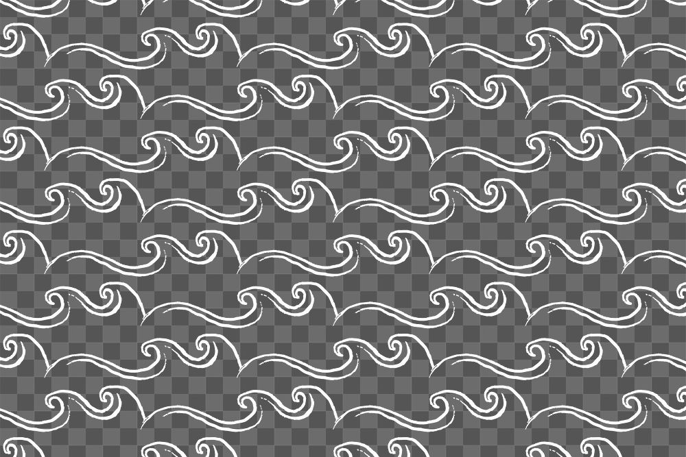 Aesthetic ocean waves png background transparent design