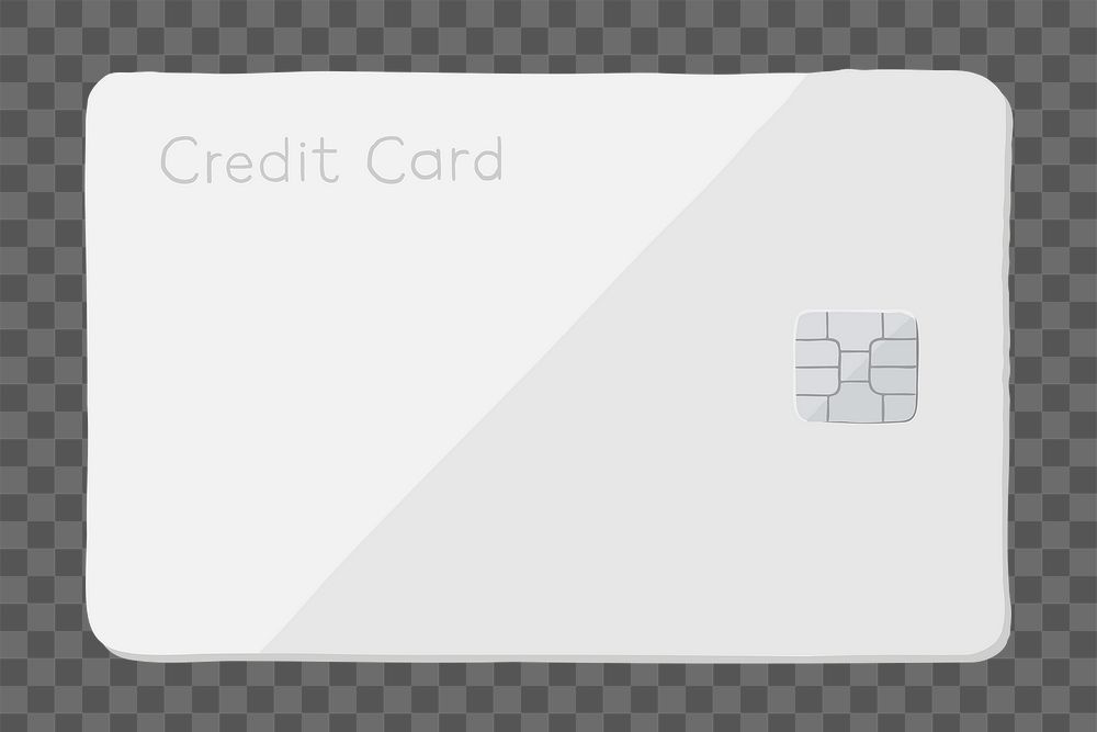 Credit card png sticker, cashless payment, finance illustration on transparent background