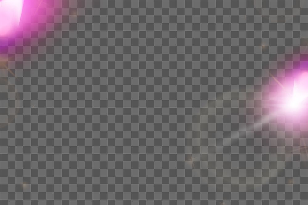 Pink flare png border, light effect, transparent background.