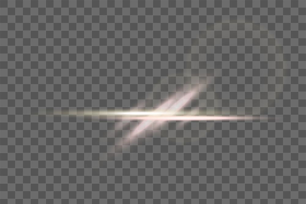 Lens flare png effect, light design element, transparent background. 