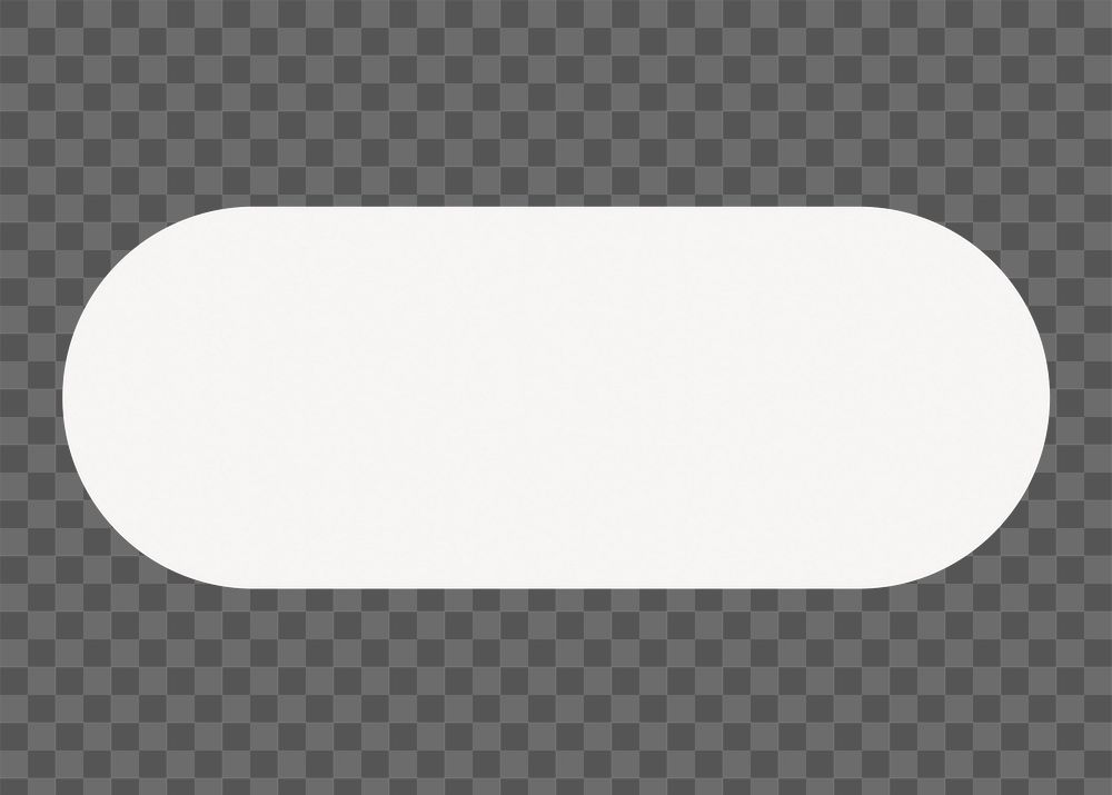 White minus shape png sticker, basic design, transparent background