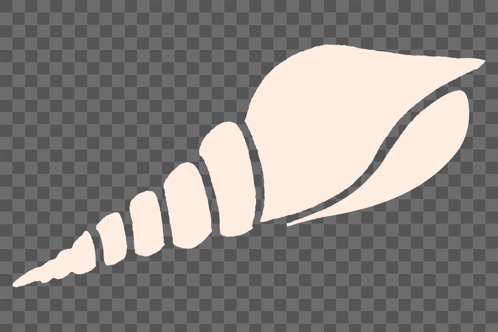 Hand drawn screw shell doodle transparent png