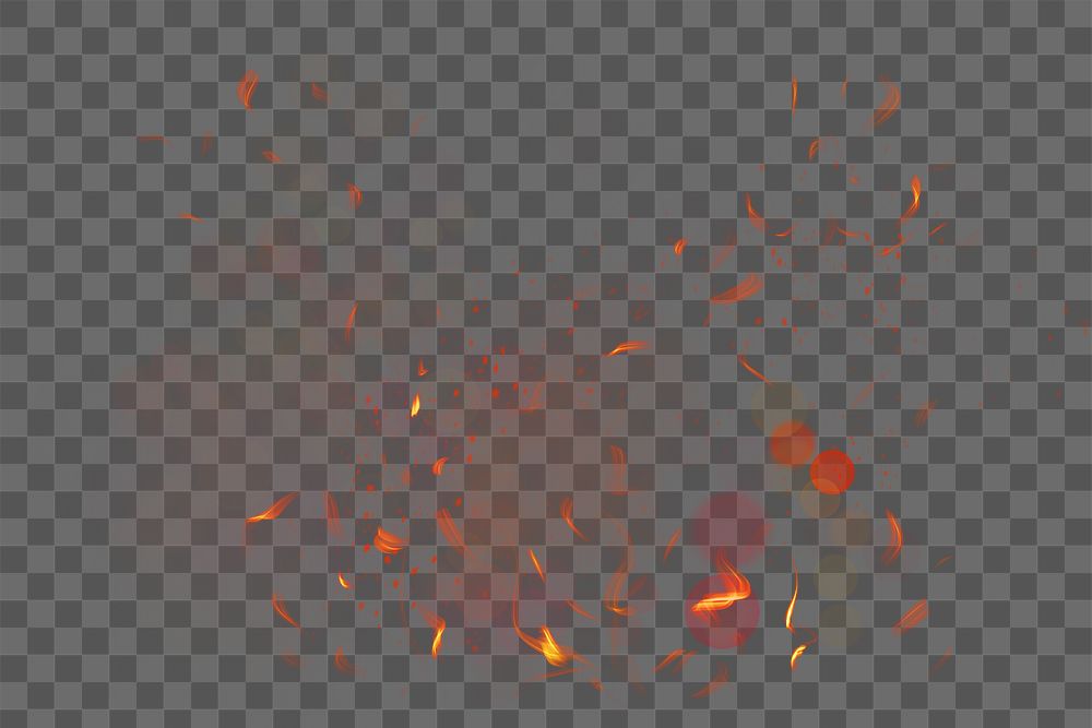 Png red flame design element