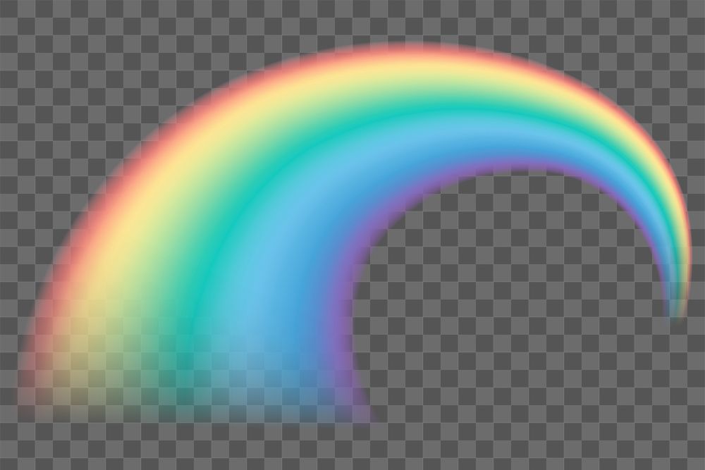 Png rainbow light design element