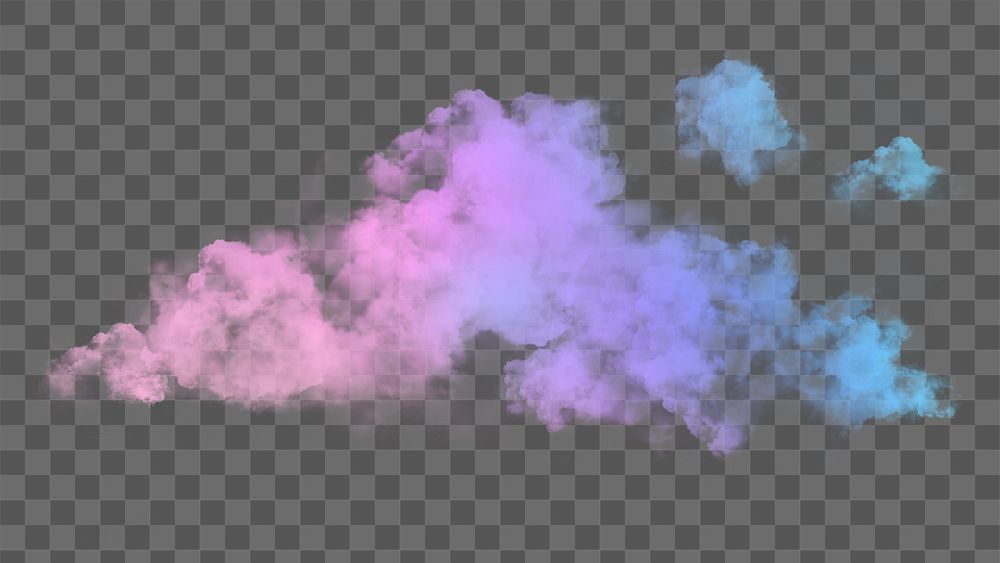 Png colorful cloud design element 