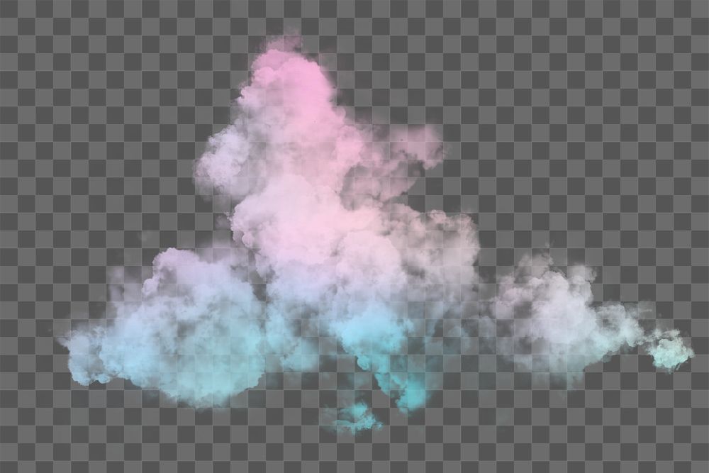 Png colorful cloud design element 