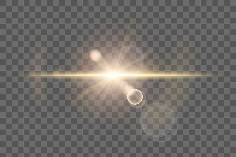 Png authentic anamorphic lens flare with ring ghost effect