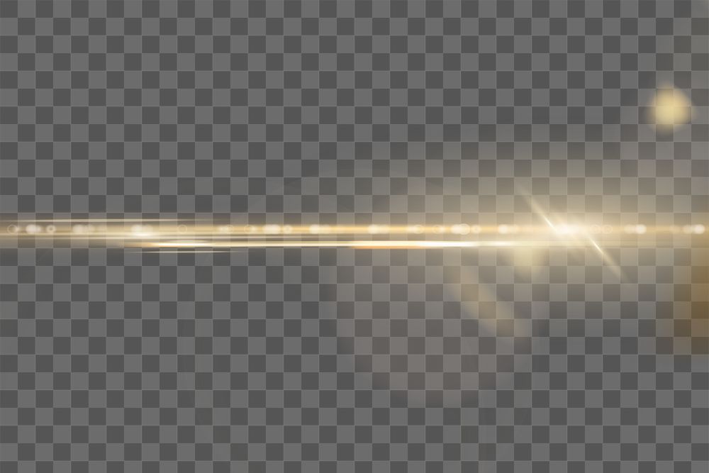 Png gold anamorphic lens flare transparent