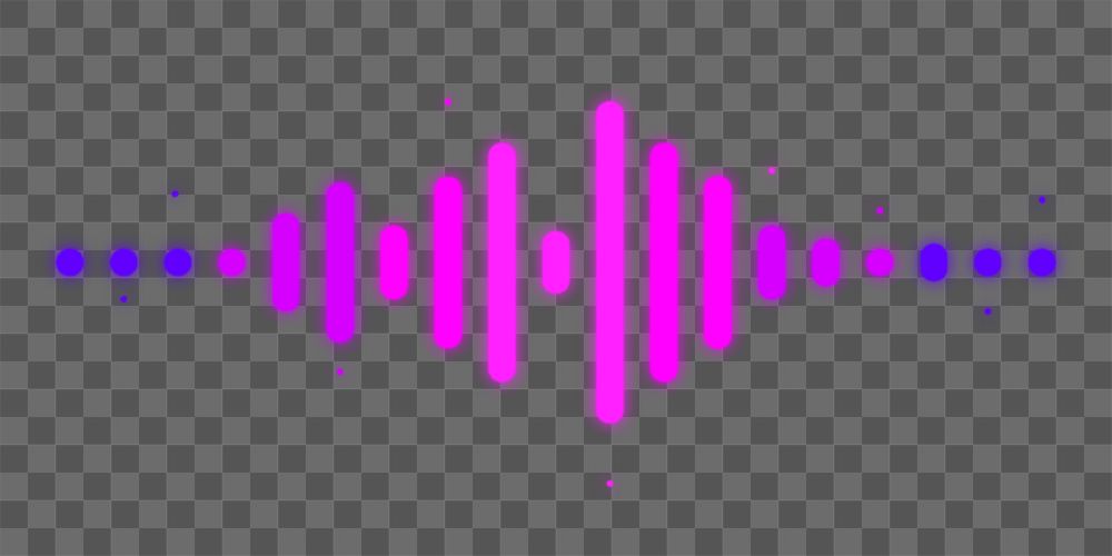 Png pink sound waves icon virtual assistant for smart device