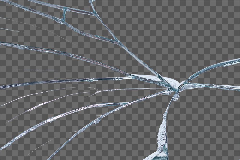 PNG cracked glass background transparent