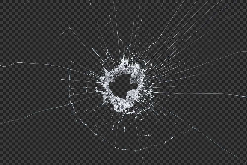 PNG broken shattered glass texture background transparent