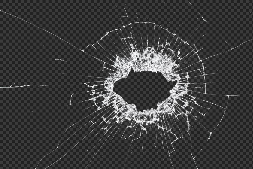 PNG broken shattered glass texture background transparent
