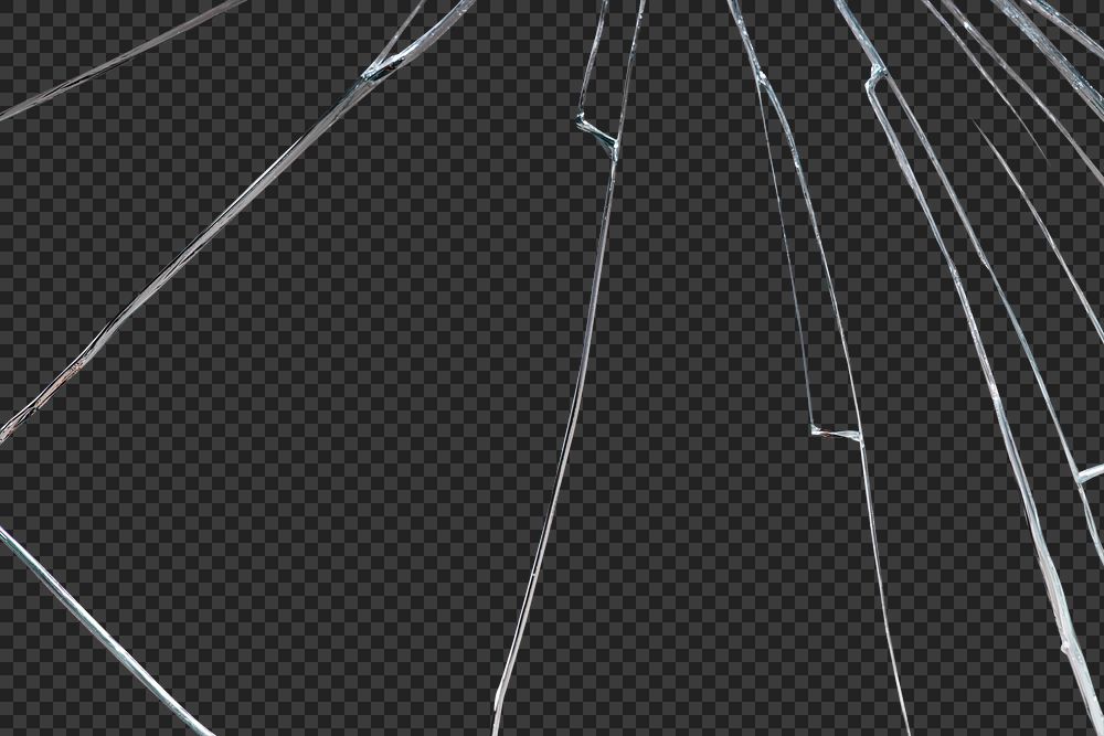 PNG cracked glass texture background transparent