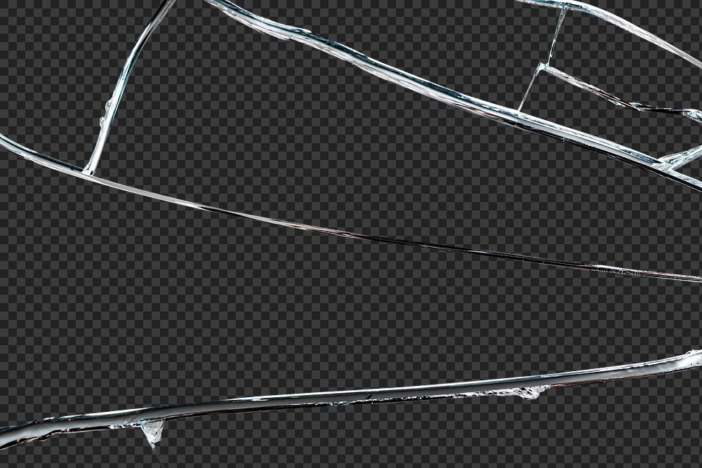 PNG cracked glass texture background transparent