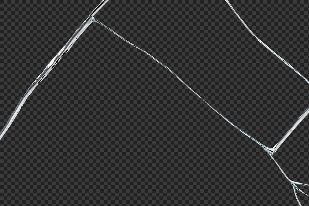 PNG cracked glass texture background transparent