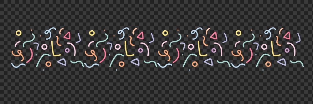 Confetti brush stroke png pastel pattern