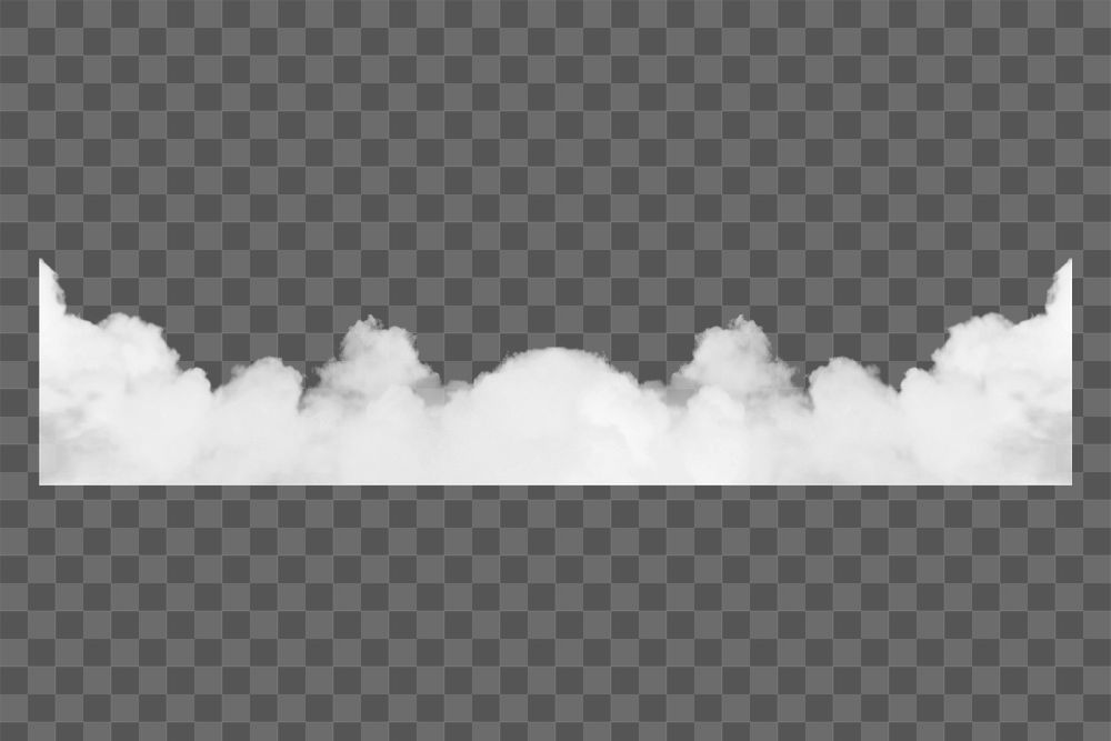 Cloud png border, sky element, transparent background
