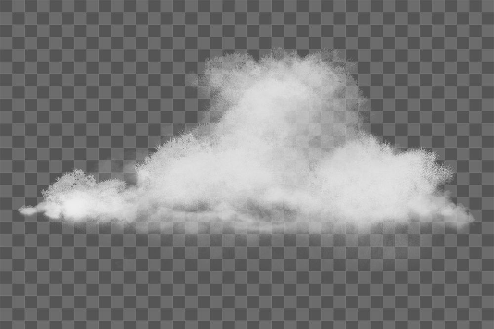 Cloud png collage element, weather aesthetic on transparent background