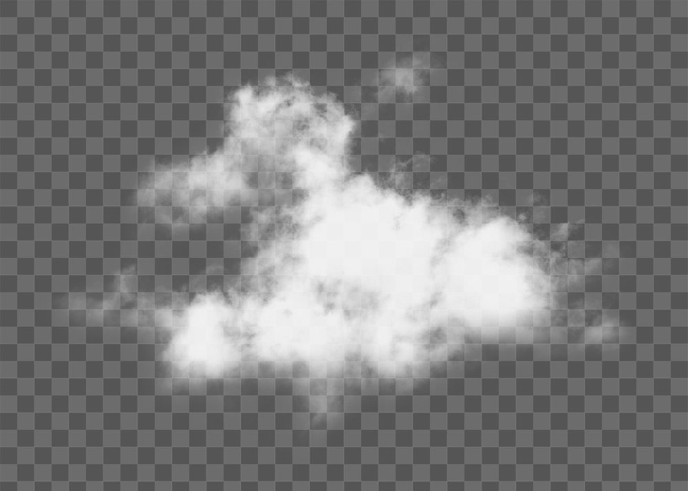 Cloud png collage element, weather aesthetic on transparent background