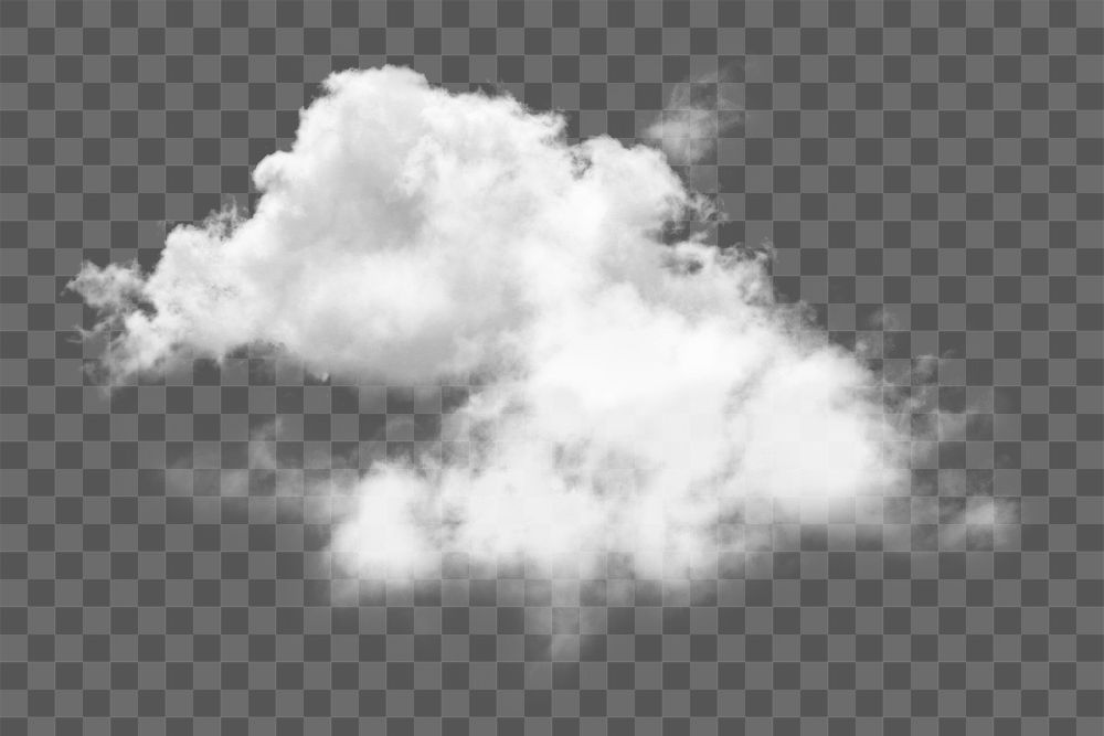 Cloud png collage element, weather aesthetic on transparent background