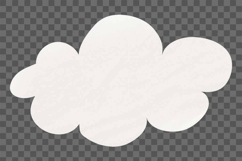 PNG cumulus, paper craft clipart, transparent background
