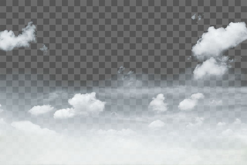 Cloudy sky background png, transparent design