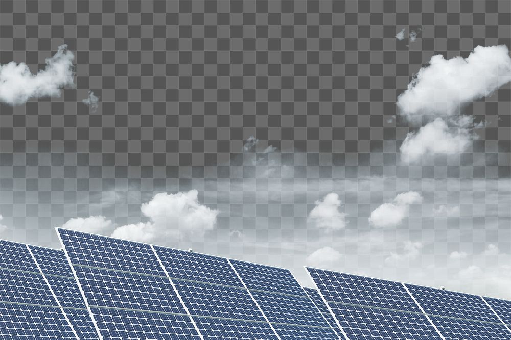 Solar panels png, transparent background